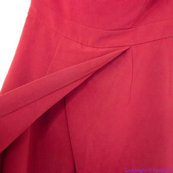 NEW white house black market Wine Red Convertible Split Leg Jumpsuit 00 - Picture 11 of 16